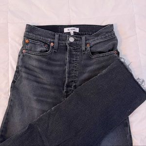 redone 70s ultra high rise stovepipe jeans